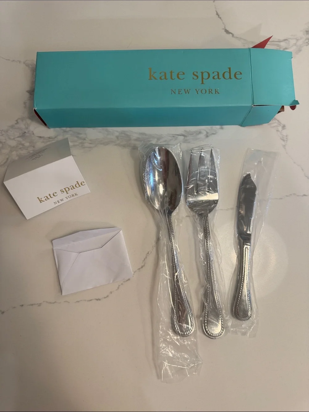 Kate Spade/Lenox New York Silver Bead-Edge Stainless Flatware Set - Silver